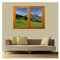 Stickers trompe l'oeil fenêtre La montagne - L 140cm x H 100cm
