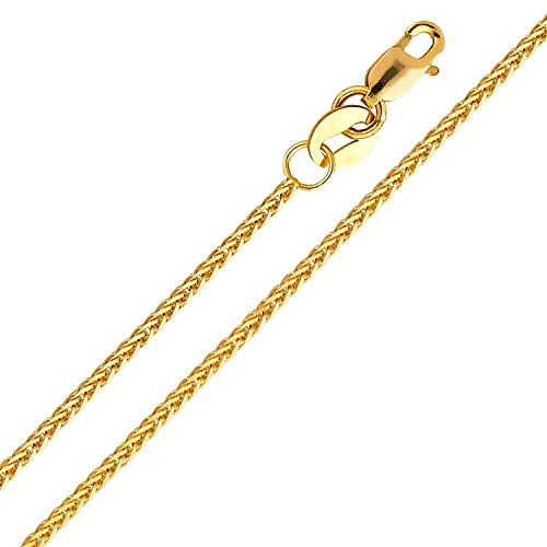PRINS JEWELS 14 Karat 585 Gold Diamantschliff Spiga Weizen Gelbgold Kette - Breite 1.20 mm (55)
