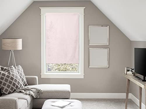 Soleil d'ocre Panama Voile pour Porte Fenêtre Coton Rose 70 x 200 cm