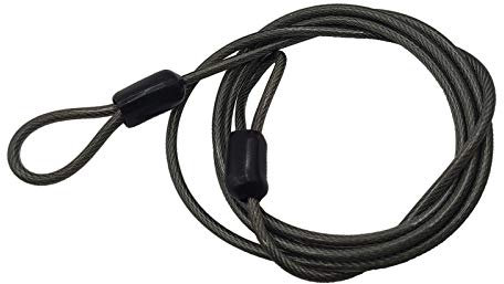 Sharplace haltbares Kabelschloss, Sicherheitsschloss für Roller, 100 cm, strapazierfähig, mit U-Verschluss, für Reisen, Gepäck, Koffer, Schloss., Schwarz