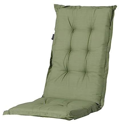 Madison Hochlehnerauflage Basic Green, ca. 123 x 50 x 8 cm, grün, 50% Baumwolle/50% Polyester
