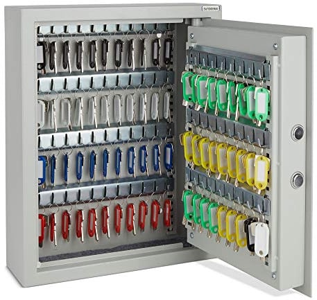 VonHaus Caja de Seguridad para Llaves - Armario Digital con Cerradura Solenoide para 71 Llaves - Organizador Casa, Oficina, Negocio con Acceso por Código e Indicadores Luminosos