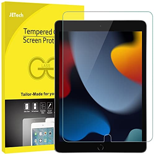 JETech Protector de Pantalla para iPad 9/8/7 (10,2 Pulgadas, 2021/2020/2019 Modelo, 7ª/8ª/9ª Generación), Cristal Vidrio Templado, 1 Unidad