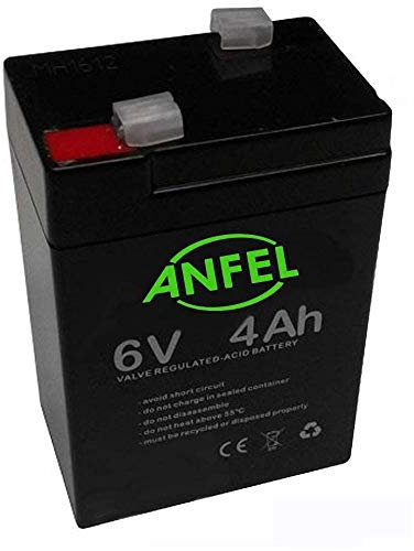 BATTERIA AL PIOMBO RICARICABILE SIGILLATA 6 VOLT 4,5Ah MARCA ANFEL