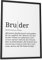 Papierschmiede® Definition: Bruder, DIN A3 (30x42 cm), Poster für Wohnzimmer, Schlafzimmer, Küche, Esszimmer, Wandbild Geschenk Wanddeko - ohne Rahmen