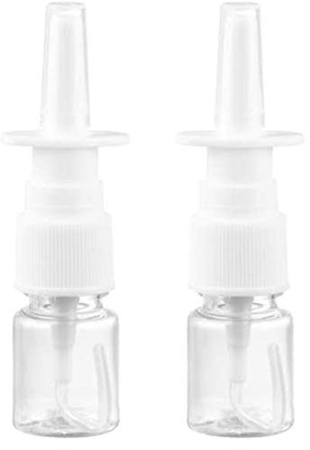 CMJ 2 x 5ml CLEAR Empty Nasal Pump Spray Plastic Bottle Fine Mist Refillable