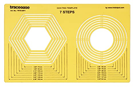 Traceease Stepp Vorlage Schablonen Diy Nähmaschine Quiltlineal Stepp Werkzeuge, Sechseck & Kreis