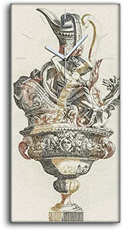 Coloray Uhr auf Leinwand - Weiße Hände - Ohne Tickendes Geräusc Wand Uhr Kunst Dekoration Segeltuch Wohnzimmer - Antike Vasen Oldtimer-Kunst