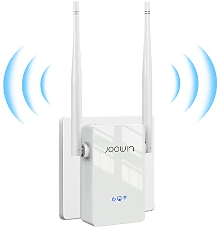 JOOWIN Repetidor WiFi, Amplificador WiFi 300Mbps 2,4 GHz Repetidor WiFi Largo Alcance Extensor de WiFi Señal para Casa con Modos Repetidor/Enrutador/Ap, Puerto Ethernet, 2 Antenas Externas, WPS