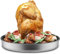 bremermann Asador de pollo, verduras, bandeja para pizza, soporte para brochetas, antiadherente, de aluminio
