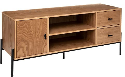 Meuble TV Simon - frêne - Finition laquée 55x127 cm - Atmosphera créateur d'intérieur