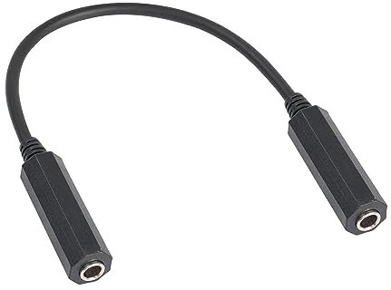 QIANRENON Cavo di prolunga da 1/4 femmina a femmina, adattatore TRS/TS 6,35 mm, cavo di prolunga stereo, mono/doppio, 30 cm