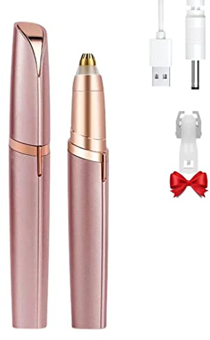 Colordiary Women's Electric Eyebrow Hair Remover, LED Light, Stainless Steel Blade, Rechargeable, Anti-Allergenic, Multi-Functional, Clean Skin, No Pulling
