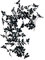 MISNODE Herbstblätter-Dekoration, Girlande, 15 m, schwarze Rosenblätter, Halloween-Girlande, Wandbehang, künstliche Blätter, Ranke für Herbst, Innen- und Außenbereich, Heimtreppen