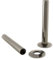 Warmehaus Pair of 180mm Black Nickel Radiator Pipes and Pipe Collars Sleeves