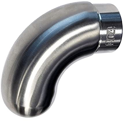 Blech + Profil Edelstahl Abschlussstück rund gebogen Steckfitting für Rohr 42,4x2mm V2A geschliffen Geländer Handlauf