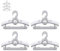 JSF Lot de 20 Cintres Enfants Empilables - 29-37cm Porte-Manteau Bébés avec Crochet d'ours Mignons- pour vêtements d'enfants et bébés Peu encombrant (Grey