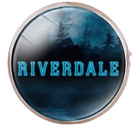 MeLbiz Mode Riverdale Ring Glas Cabochon Foto Einstellbare Exquisite Ringe Frauen Männer TV Schmuck Geschenk, 25 mm, Leder