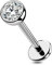 OUFER Body Piercing Lippenpiercing Titanium Threadless Labret Piercing Stud Jewellery 18G 5/6/8/10/12mm Lip Labret Stud Tragus Helix Piercing Stud Bar