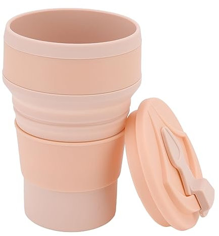 Vaso Plegable, Vaso Plegable de Silicona para Negocios Al Aire Libre (500ml)