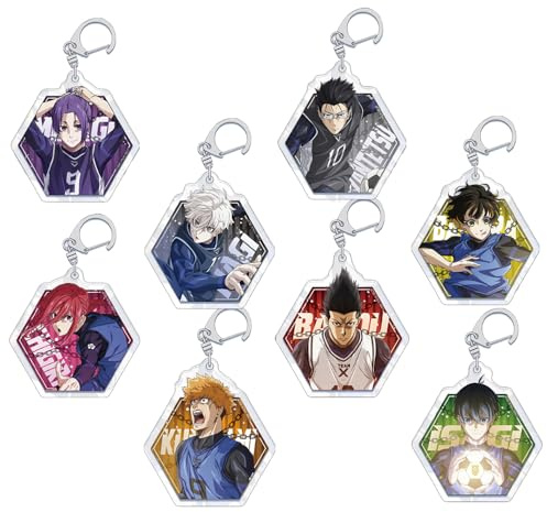 Acryl Schlüsselanhänger Anime Blue Lock Keychain Anhänger Cartoon Charakter 8 teile/satz Schlüsselanhänger Tasche Zubehör Hängende Ornament Auto Schlüsselanhänger, 8 Stück., 6 cm