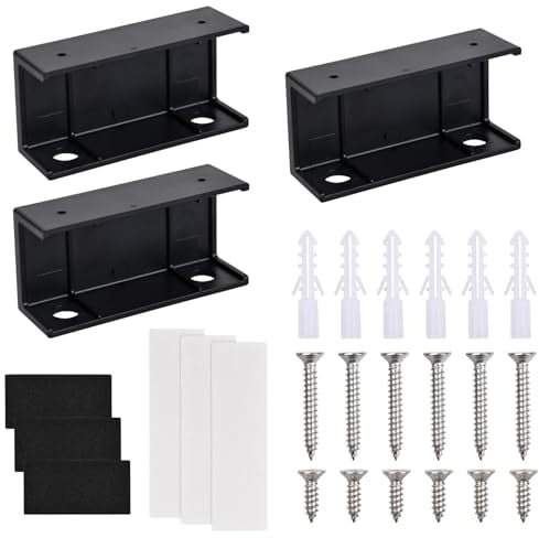 Supporto per computer portatile, supporto da sotto il tavolo, leggero, adatto per macbook, laptop, tablet, tastiera, ecc. con uno spessore inferiore a 2,7 cm, nero