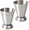 Tiardey 2 Pièces En Acier Inoxydable 2,5 Oz Cocktail Jiggers Mesure Tasse Shot Mesure pour Bar Fête Cocktail Boisson Shaker