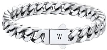 HAYOUWAY Bracelets for Men Teen Boys Initial Letter Bracelet