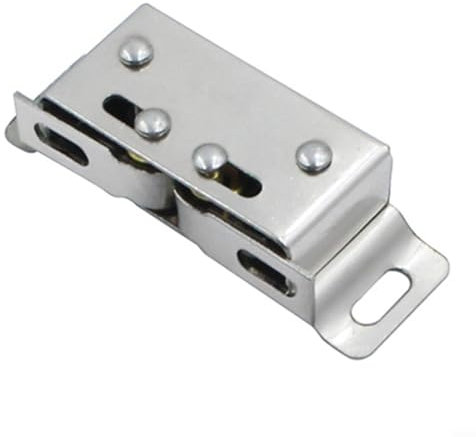 SMZhomeone Doppel-Rollenschnäpper aus Edelstahl, starker Halt, für Schranktüren