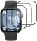 Lutree Protector de Pantalla para Huawei Watch Fit 3, 3 Piezas 3D Cobertura Completa Anti-Arañazo Sin Burbujas, Transparente HD Flexible Película Protectora