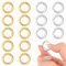 16 Stück Karabinerring Rund Gold Silber Metall Karabiner Ring Karabinerhaken Schlüsselbund Zubehör O Ring Legierung Karabinerhaken Für Schlüsselanhänger, Tasche, Schmuck, Handwerk Machen