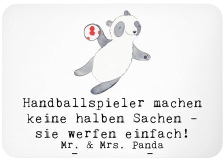 Mr. & Mrs. Panda Magnet Handball Wurf - Geschenk, Teamgeist, Handball Leidenschaft, Handball Motto, Spannung, Kühlschrank Dekoration, Energie,