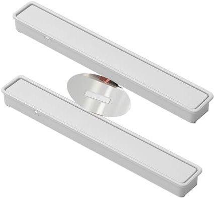 ZYFH8992 2Pcs Tiretti nascoste in Lega di alluminio Maniglia ribaltabile Pomello per cassetti tirettiera incasso per porta scorrevoli a scomparsa Maniglione Armadio invisibile Cucina (100mm,bianco)