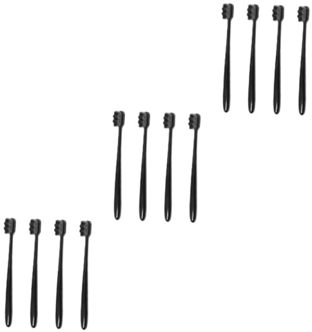 FRCOLOR 12 Stk Weiche Zahnbürste Handzahnbürste Mit Weichen Borsten Tragbare Camping-n Extra Weich n Für Erwachsene Black Pp