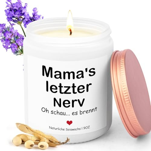 Geschenke für Mama, Muttertagsgeschenk, 9OZ Lavendel Duftkerze im Glas Geschenk für Frauen,Mutter Geburtstagsgeschenk,Weihnachtsgeschenke für Mama, Beste Geschenk zum Muttertag Von Tochter Sohn