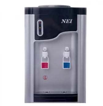 Dispensador de agua NEI HSM-61TB con compresor, color plateado y negro