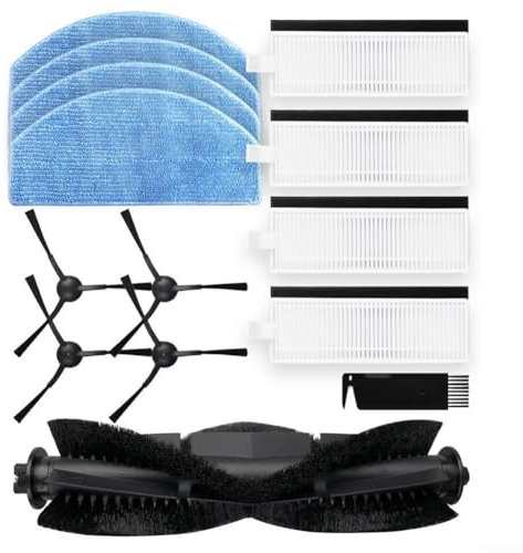 Kit de pièces de rechange pour aspirateur Honiture G-20 pour robot aspirateur Tikom G8000, G8000 Pro, avec brosse principale, brosses latérales, chiffons, filtres, outil de nettoyage