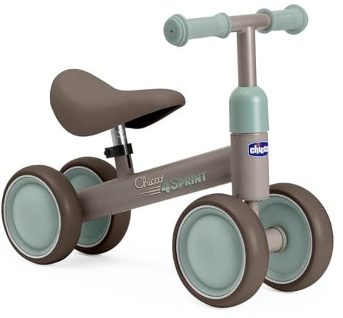 Chicco Draisienne Vélo Bebé 1 an sans Pédales, pour Enfants, Conduite Souple, Roues en Caoutchouc, siège Souple antidérapant, poignées antidérapantes, 1-3 Ans, Max 20 kg, Beige