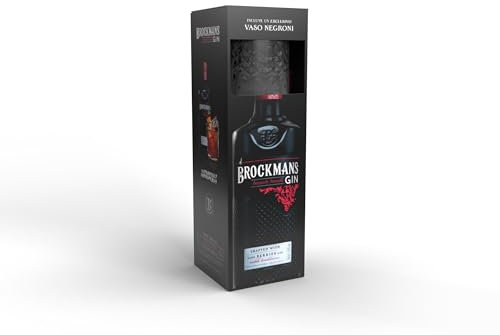 Brockman's ginebra botella 70 cl y Vaso Negroni de regalo