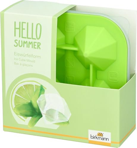 Birkmann, Eiswürfelform, Diamant, grün, 14,5 x 14,5 cm, aus Silikon, für 4 Stück, 255081