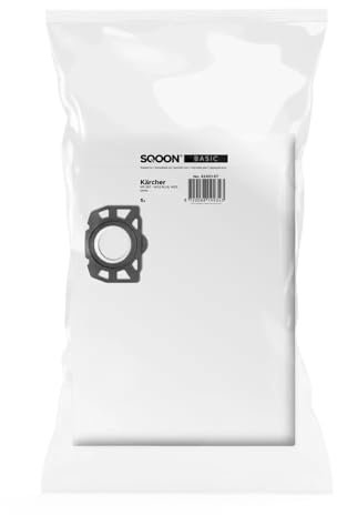 5 Staubsaugerbeutel passend für Kärcher WD2 Plus/WD3/KWD1/KWD2/KWD3/WD3.200 - WD3.800 M/SE4001/SE4002 Nass-/Trockensauger,2.863-314.0