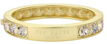 Ted Baker Rosie Crystal Rock Hinged Bangle Bracelet for Women (Gold/Golden Crystal)