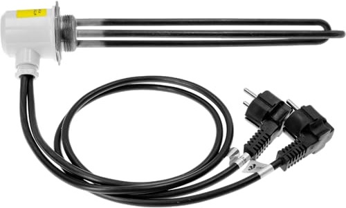 BROWIN® Elektroerhitzer für Flüssigkeiten | Gesamtleistung 3500 Watt| Separate Heizer 1,5kW 2kW | Tauchsieder | Elektrische Heizung | Edelstahl | 1500-2000 Watt | 230 V | Wasserkocher