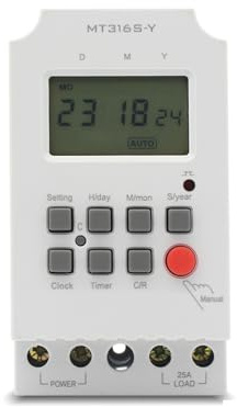 220VAC 25A MT316S-Y Din Rail Timer programmabile Timer giornaliero/mensile/interruttore orario digitale annuale