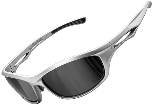 Joopin Polarisiert Sport Sonnenbrille Herren und Fahrerbrille Damen UV400 | Ultraleichter TR90-Rahmen, Stilvoll, Komfortabel, Unisex, Radfahren, Laufen, Angeln, Motorrad, Tennis, Golf, Wandern