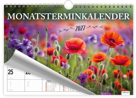 Trötsch Monatsterminer Montasterminkalender mit Fotocover 2027: mit Wire-O-Bindung
