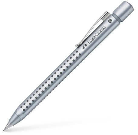 FABER-CASTELL 131211 - Druckbleistift GRIP 2011, Minenstärke: 0,7 mm, Schaftfarbe: silber