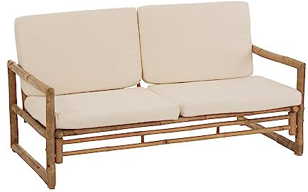J-Line Rattan Sessel - 2 Personen - Bambus & Textil - Natur - Wohnaccessoires