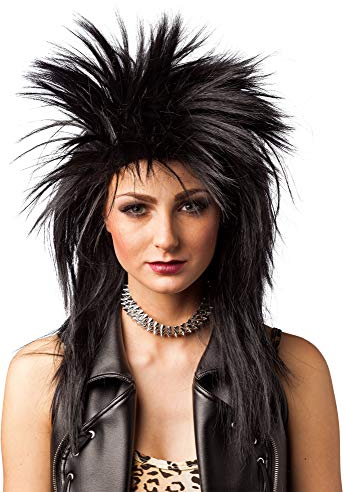 Perücke Hard Rock, schwarz