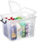 Strata Smart Box Clip-On Folding Lid Carry Handles 40 Litre Clear Ref HW674CLR AQ03954
